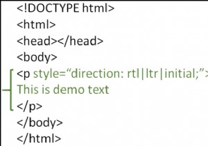 จะกำหนดทิศทางของข้อความใน HTML ได้อย่างไร? 