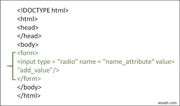 เราจะใช้ปุ่มตัวเลือกในรูปแบบ HTML ได้อย่างไร 