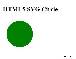 วิธีการวาดวงกลมใน HTML5 SVG? 