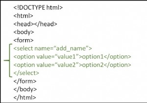 เราจะใช้รายการดรอปดาวน์อย่างง่ายของรายการในรูปแบบ HTML ได้อย่างไร 