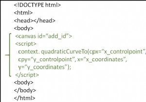 วิธีการวาดเส้นโค้งกำลังสองบนผ้าใบ HTML5? 