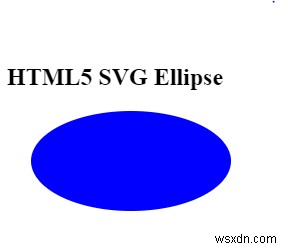 วิธีการวาดวงรีใน HTML5 SVG? 