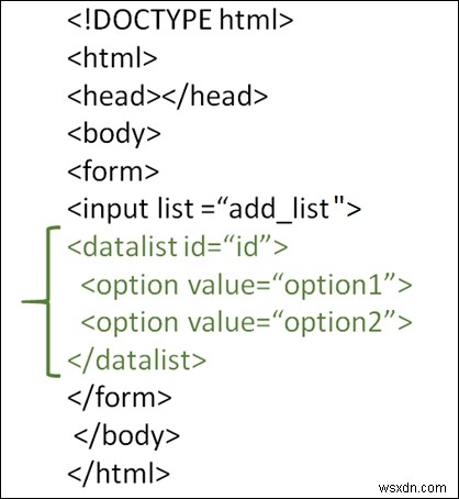 จะใช้แท็ก  datalist  ใน HTML ได้อย่างไร? 