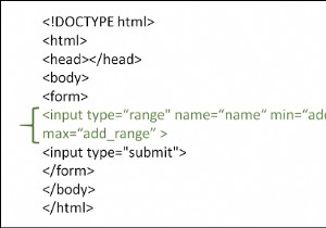 จะใช้ประเภทอินพุตช่วงใน HTML ได้อย่างไร 