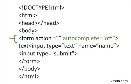 จะปิดการกรอกแบบฟอร์มอัตโนมัติใน HTML ได้อย่างไร 