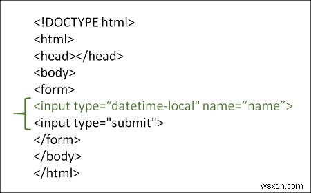 จะใช้ประเภทอินพุตวันที่และเวลาใน HTML ได้อย่างไร 