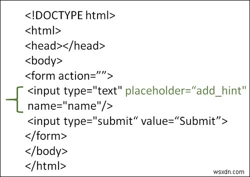 จะใช้แอตทริบิวต์ตัวยึดตำแหน่งใน HTML ได้อย่างไร 