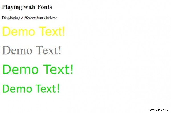 HTML  font  แท็ก 