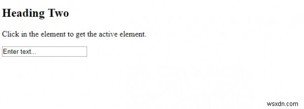 คุณสมบัติ HTML DOM activeElement 