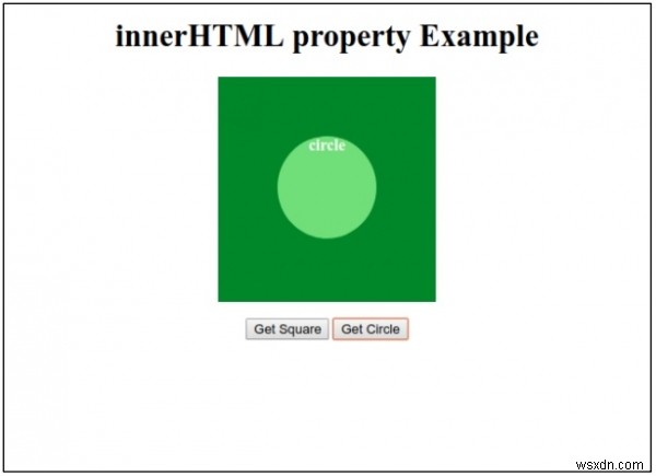 HTML DOM innerHTML คุณสมบัติ 