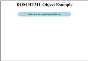 HTML DOM HTML Object 