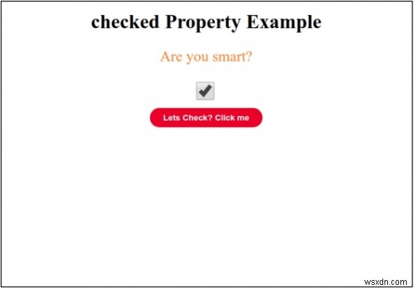 ช่องทำเครื่องหมายอินพุต HTML DOM defaultChecked Property 