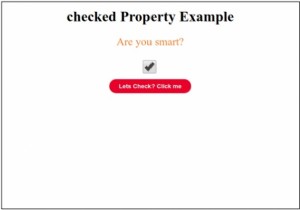 ช่องทำเครื่องหมายอินพุต HTML DOM defaultChecked Property 