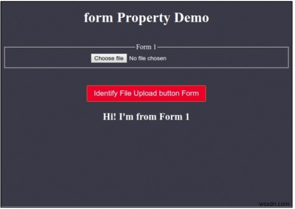 HTML DOM Input FileUpload แบบฟอร์มคุณสมบัติ 