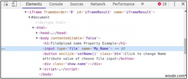 HTML DOM Input FileUpload ชื่อ คุณสมบัติ 