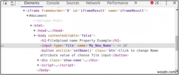 HTML DOM Input FileUpload ชื่อ คุณสมบัติ 