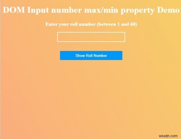 HTML DOM Input Number max คุณสมบัติ 