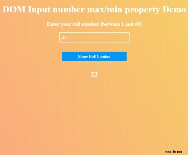 HTML DOM Input Number max คุณสมบัติ 