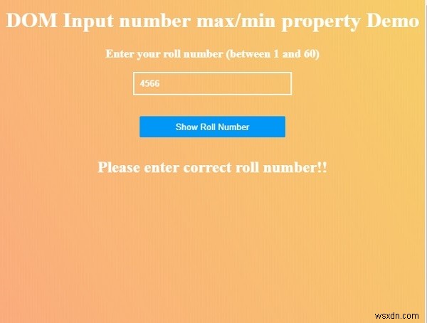 HTML DOM Input Number max คุณสมบัติ 