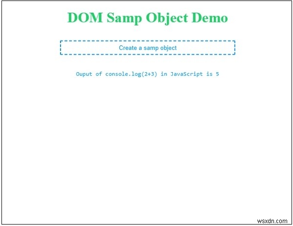 วัตถุตัวอย่าง HTML DOM 