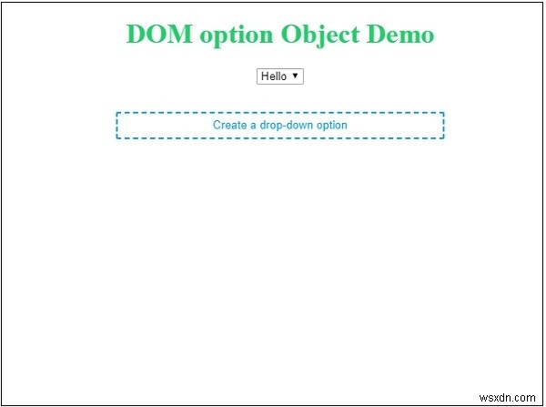 อ็อบเจ็กต์ตัวเลือก HTML DOM 