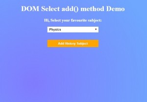 HTML DOM เลือกเพิ่ม () วิธีการ 