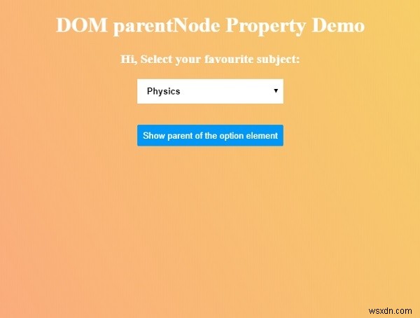 คุณสมบัติ DOM parentNode ของ HTML 