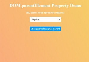 คุณสมบัติ HTML DOM parentElement 