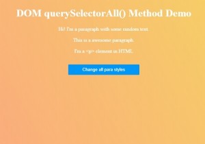HTML DOM querySelectorAll() Method 