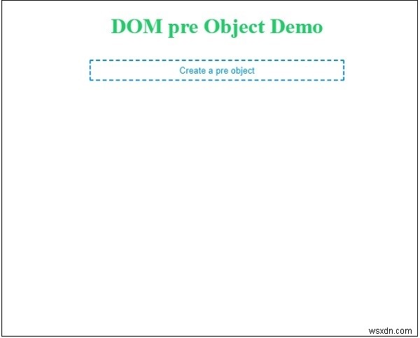 HTML DOM Pre Object 