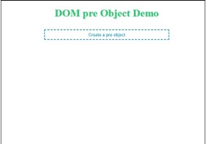 HTML DOM Pre Object 