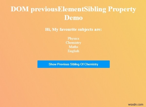 HTML DOM ก่อนหน้าElementSibling Property 