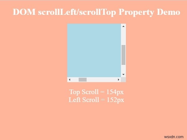 คุณสมบัติ HTML DOM scrollLeft 