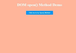 HTML DOM open() วิธีการ 