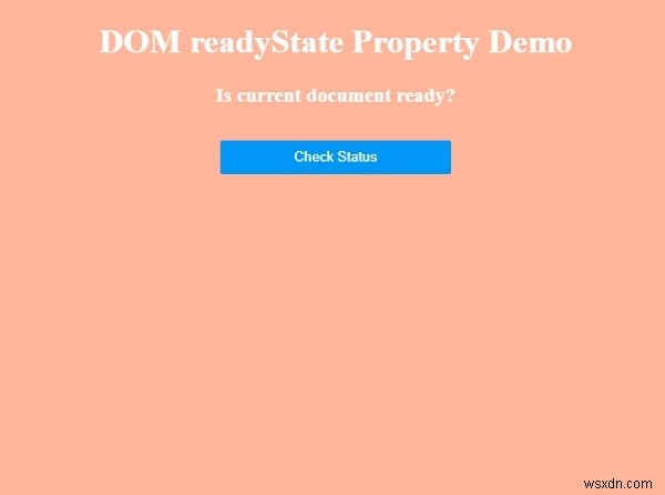 HTML DOM readyState คุณสมบัติ 