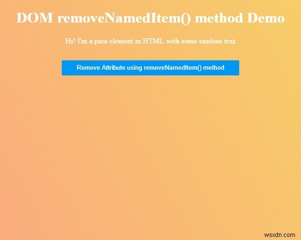 HTML DOM removeNamedItem() เมธอด 