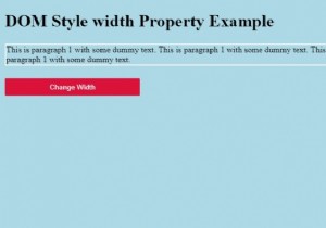 คุณสมบัติความกว้างของสไตล์ HTML DOM 