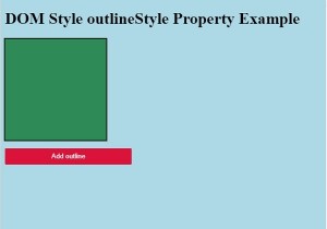 HTML DOM สไตล์เค้าร่างคุณสมบัติสไตล์ 