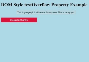 HTML DOM สไตล์ textOverflow คุณสมบัติ 