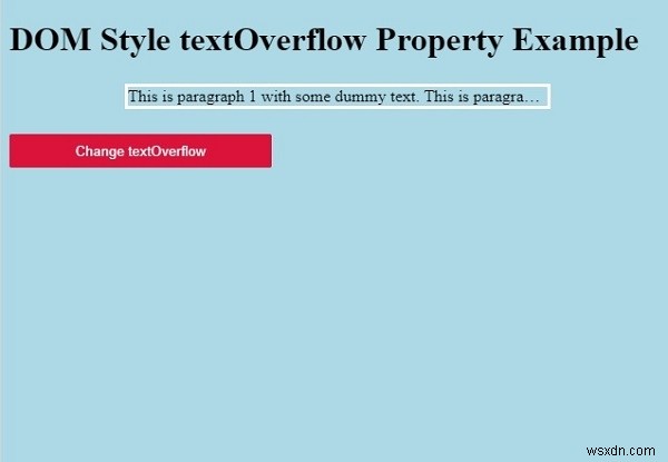 HTML DOM สไตล์ textOverflow คุณสมบัติ 