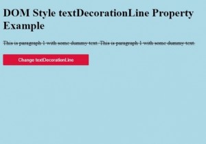 HTML DOM สไตล์ textDecorationLine คุณสมบัติ 