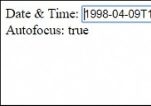 HTML DOM Input Datetime คุณสมบัติออโต้โฟกัส 