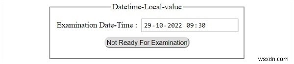 HTML DOM อินพุต DatetimeLocal value คุณสมบัติ 