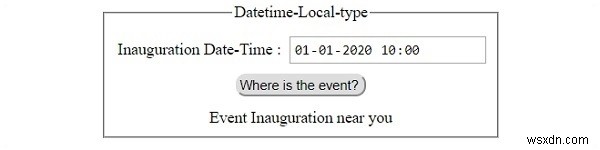 HTML DOM Input DatetimeLocal type Property 