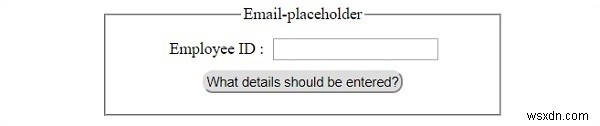 HTML DOM Input Email placeholder Property 