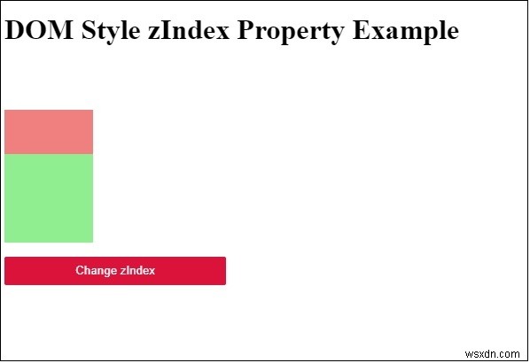 คุณสมบัติ HTML DOM สไตล์ zIndex 