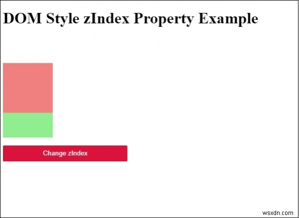 คุณสมบัติ HTML DOM สไตล์ zIndex 