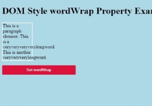 คุณสมบัติ wordWrap สไตล์ HTML DOM 