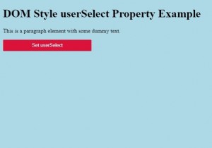 ผู้ใช้สไตล์ HTML DOM เลือกคุณสมบัติ 