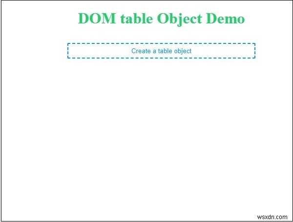 วัตถุตาราง HTML DOM 